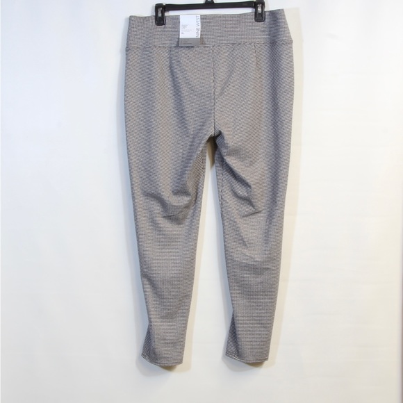 Nine West White Black & Red Houndstooth Mid Rise Stretch Knit Leggings NWT - Picture 3 of 6